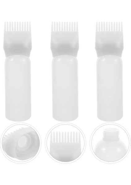 Pembe 3 Adet Tarak Aplikatör Şişesi Saç Yağlama Ölen Aplikatör Şişesi Kök Tarak Şişesi (Yurt Dışından)