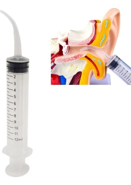 1 Adet 12ML Kulak Temizleyici Yıkayıcı Şırınga Dirsek Kauçuk Tüp Kulak Kirini Temizleme Temizleme Aracı Kulak Temizleyici Balmumu Kaldırma Kulak Temizleyici Sağlık (Yurt Dışından)