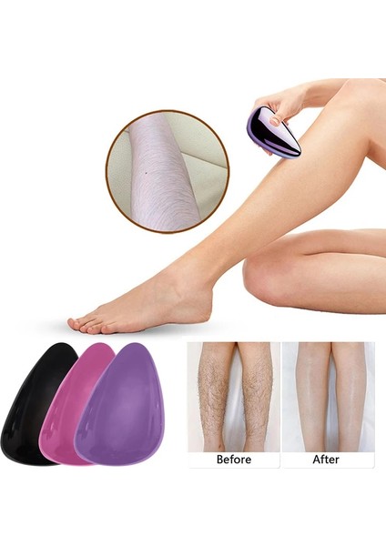 Siyah Bayanlar Epilatör Ağrısız Fiziksel Kristal Saç Çıkarıcı Silgi Cam Saç Çıkarıcı Güvenli Kolay Temizlik Epilasyon Aracı Epilasyon (Yurt Dışından) fırsatları