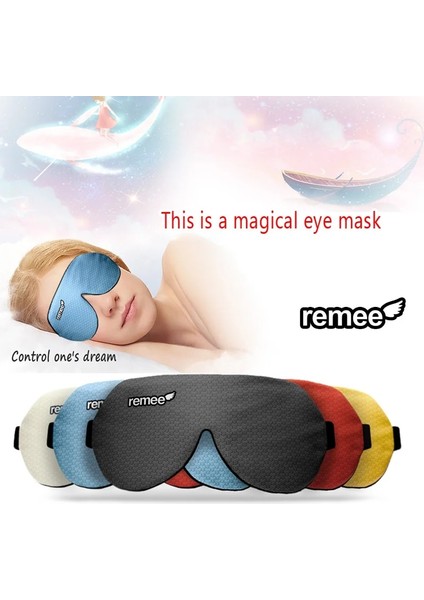 Siyah Remee Dıy Rüya Kontrolü Dream Dream Lucid Taşınabilir Dinlenme Gölgeli Seyahat Göz Koruma Maskesi Uyku Maskesi Pamuk Maske 3D Göz Bandı Unisex Göz Maskesi Gözlük Gözlük Yaması (Yurt Dışından)