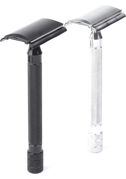 Gümüş Opp Klasik Erkek Tıraş Makinesi Hafif Epilasyon Tıraş Makinesi Çift Kenar Paslanmaz Çelik Tıraş 1 Adet Titanyum Kaplamalı Bıçaklar Tıraş Makinesi Jilet (Yurt Dışından)