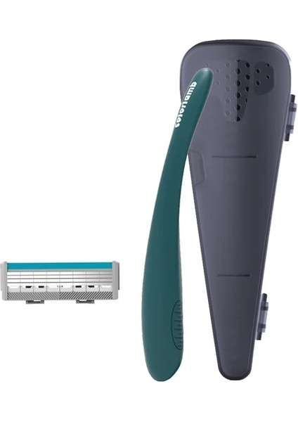 Mavi Colorlamb Balina Şekli Kadın Jilet ile 5 Katmanlı Cilt Bakımı Sabun Bıçakları Tıraş Vücut Epilasyon Aracı Güvenli Temizleme Tıraş Makinesi (Yurt Dışından)