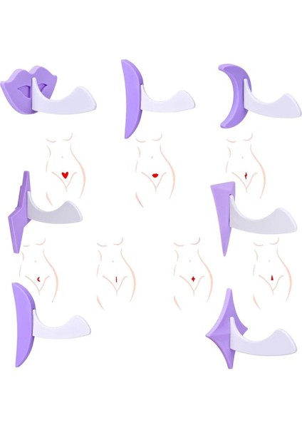 Ay Şekli Bikini Özel Kasık Saç Kırpma Epilasyon Tıraş Araçları Kadınlar Için Çoklu Şekil Şekillendirme Şablonları Traş Makineleri (Yurt Dışından)