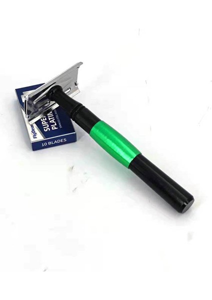 Siyah Saplı Emniyetli Jilet Çift Kenarlı Erkekler Jileti Tıraş Yüz Tıraş Bıçağı Tıraş Makinesi Eko Jilet Tek Bıçaklı (Yurt Dışından)