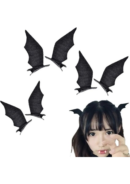 Siyah 1 Çift Şeytan Hairgrips Yarasa Saç Klipleri Kanatları Yarasa Tokalar Giydirme Kostüm Cadılar Bayramı Cosplay Parti Saç Aksesuarları (Yurt Dışından) fiyatları