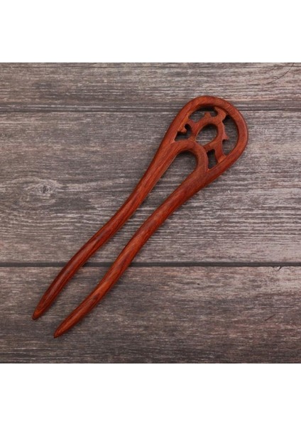 Stil 6 Sandal Ağacı Tokalar U Şekilli Etnik Tarzı Hanfu Antik Adım Sallamak Firkete Charm Saç Takı El Oyması Şapkalar Ne (Yurt Dışından)
