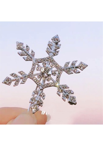 Gümüş Kar Tanesi Taklidi Saç Klipler Kristal Firkete Tokası Düğün Gelin Noel Süsler Saç Aksesuarları Kadın Kızlar Için (Yurt Dışından) fırsatları