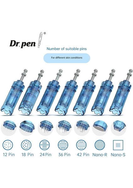 24 Pin (1 Adet) Dr.pen Dermapen Orijinal Üretici Derma Kalemi M8S/A8S/A9 Iğne Kartuşları Mikro Iğneleme 12 18 24 36 42 Nano Mts Cilt Bakımı (Yurt Dışından)