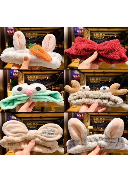 Altın Kadın Mercan Polar Elastik Saç Bantlarıyumuşak Yıkama Yüz Hairbands Yay Bandı Saç Aksesuarları Kızlar Tatlı Sevimli Şapkalar Süsler (Yurt Dışından) modelleri