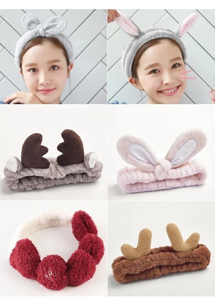 Altın Kadın Mercan Polar Elastik Saç Bantlarıyumuşak Yıkama Yüz Hairbands Yay Bandı Saç Aksesuarları Kızlar Tatlı Sevimli Şapkalar Süsler (Yurt Dışından) fırsatları