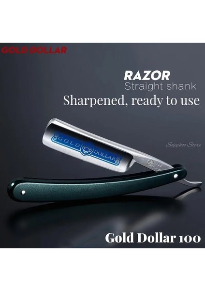 Altın Maymun 777 Yeni Altın Dolar 100 Klasik Tıraş Düz Jilet Manuel Berber Jilet Katlanır Bıçak Erkekler Paslanmaz Çelik Tıraş Bıçağı G0114 (Yurt Dışından)