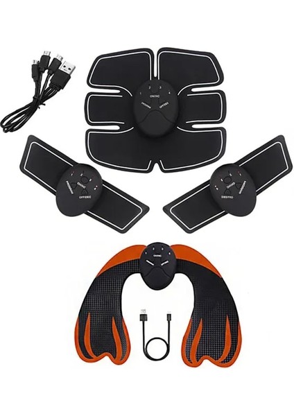 6 Kalça Ems Kas Stimülatörü Abs Toner USB Karın Sıkılaştırma Kalça Eğitmen Bacak Kol Göbek Egzersiz Masaj Basın Şekillendirme Egzersiz Ev Spor Salonu (Yurt Dışından)