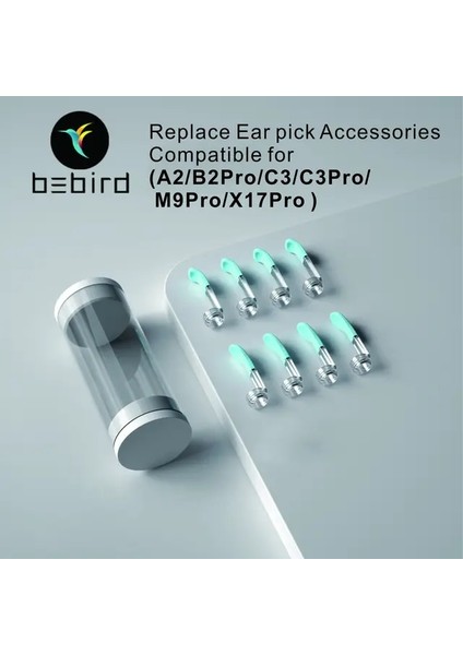 C3 Ipuçları Değiştirin X8 M9 Kulak Ipuçları Bebird Aksesuarları, C3,A2,B2,M9PRO,X17 PRO,R1,X3,R3,T15,D3PRO Görsel Kulak Balmumu Temizleyici Aracı Için Yedek Ipucu (Yurt Dışından)