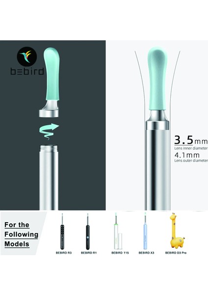 C3 Ipuçları Değiştirin X8 M9 Kulak Ipuçları Bebird Aksesuarları, C3,A2,B2,M9PRO,X17 PRO,R1,X3,R3,T15,D3PRO Görsel Kulak Balmumu Temizleyici Aracı Için Yedek Ipucu (Yurt Dışından) indirimleri