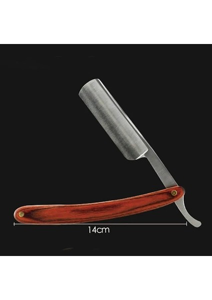 Kahverengi 1p Kesim Boğaz Düz Jilet Ahşap Profesyonel Berber Jileti Premium Kalite Tek Bıçaklı Düz Kenarlı Jilet Sakal Tıraş Bıçağı (Yurt Dışından)