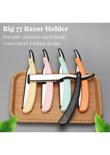 Jilet 20 Bıçak Büyük 77 Bıçak ve Berber Dükkanı Razor Pro Klasik Emniyet Bıçaklı Düz Jilet Çift Kenar Paslanmaz Çelik Bıçak 62*16.2mm (Yurt Dışından)