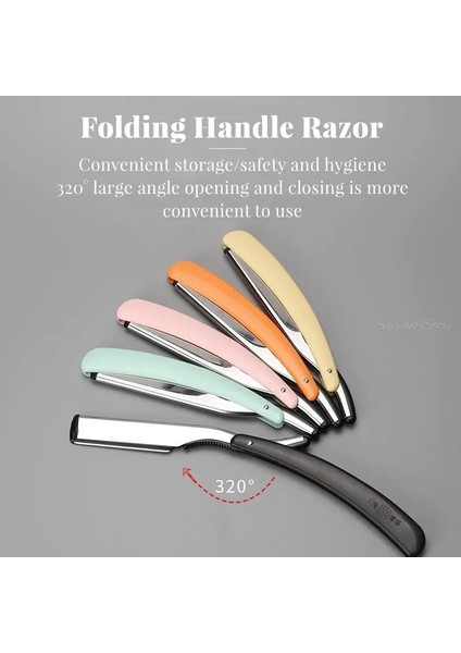 Jilet 20 Bıçak Büyük 77 Bıçak ve Berber Dükkanı Razor Pro Klasik Emniyet Bıçaklı Düz Jilet Çift Kenar Paslanmaz Çelik Bıçak 62*16.2mm (Yurt Dışından)