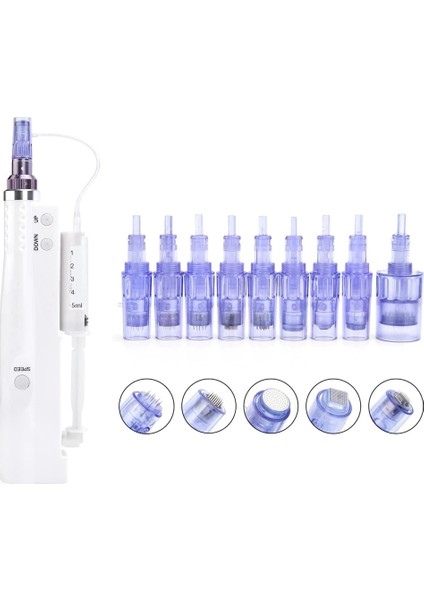 20 Adet 36 Pin 20 Adet Dermapen Microneedle Kartuşları Iğneler Nano Şırınga Tüpü ile Hydra Mezoterapi Enjektör Tabancası Derma Kalemi Damga Araçları (Yurt Dışından) modelleri