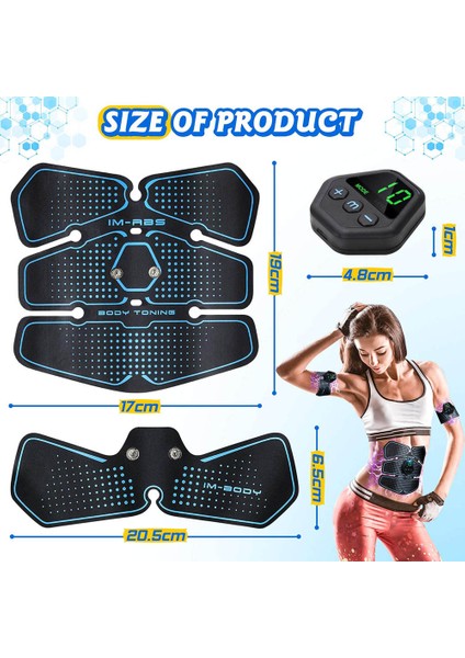 LCD Ekran Fitness Masaj Aleti - Siyah (Yurt Dışından)