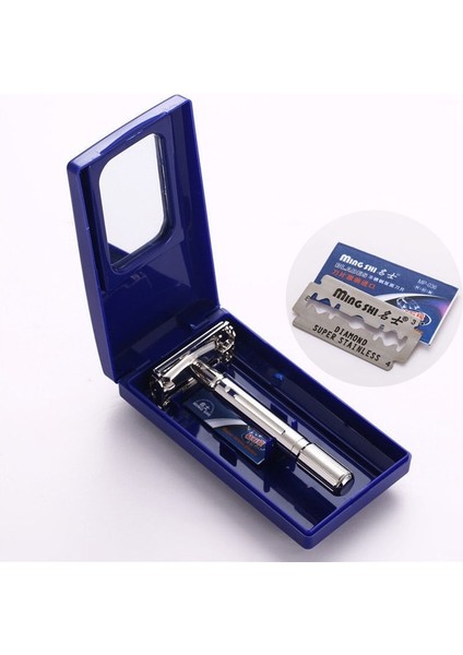 Y3 Yeni Klasik Erkek Tıraş Makinesi Paslanmaz Çelik Emniyetli Jilet Katlanır Tıraş Makinesi Profesyonel Berber Jilet ve Jilet Bıçakları (Yurt Dışından)