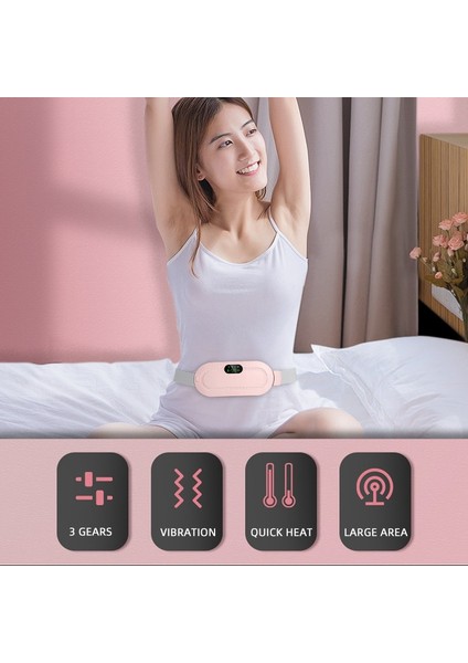 Pembe Kutu Adet Isıtma Yastığı Elektrikli Dönemi Kramp Masajı LCD Ekran ile Bayan Ağrısını Rahatlatmak Sıcak Kompres Bel Cihazı (Yurt Dışından) modelleri
