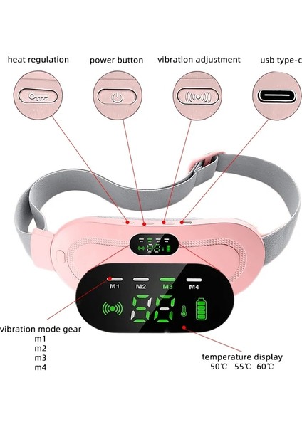 Pembe Kutu Adet Isıtma Yastığı Elektrikli Dönemi Kramp Masajı LCD Ekran ile Bayan Ağrısını Rahatlatmak Sıcak Kompres Bel Cihazı (Yurt Dışından) fırsatları