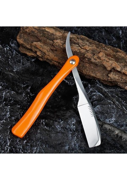 Turuncu Kolu Tüy Bıçak Japon Çinko Alaşımı Vintage Manuel Tıraş Bıçağı Retro Katlanır Bıçak Erkekler Tıraş Berber Aletleri Abs Kolu (Yurt Dışından)