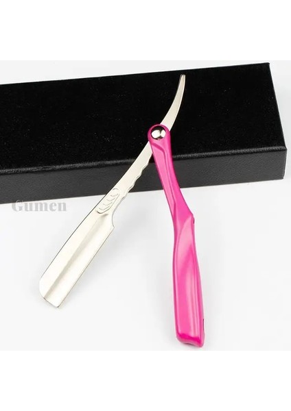 Mor Saplı Jilet Yüksek Kaliteli Geleneksel Erkek Jilet Çinko Alaşım Manuel Tıraş Makinesi Sakal ve Yüz Epilatör Kuaför Tüy Bıçak (Yurt Dışından)