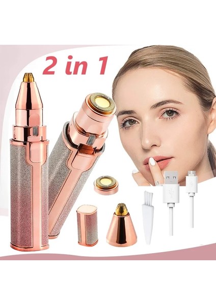 Beyaz Taşınabilir 2 In 1 Elektrikli Epilatör Kaş Düzeltici Kadın Vücut Yüz Ruj Şekli Epilasyon Kadın Ağrısız Jilet Tıraş Makinesi (Yurt Dışından) indirimleri