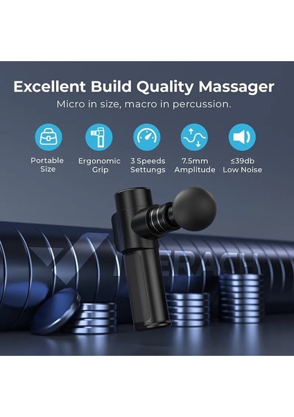 B Kırmızı Mini Küçük ve Taşınabilir Masaj Tabancası Vücut Elektrikli Yetişkinler Profesyonel Spor Fitness Titreşim Gevşeme Derin Kas Masajı (Yurt Dışından)