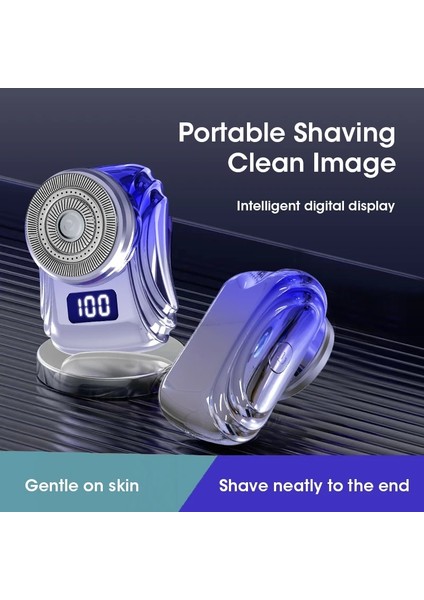 Erkekler Için Cep Mavi Tıraş Makinesi Taşınabilir Araba Jilet USB Şarj Kuru Islak Sakal Tıraş Mini Cep Traş Makineleri Su Geçirmez Jilet Seyahat Yerleşik (Yurt Dışından) fiyatları