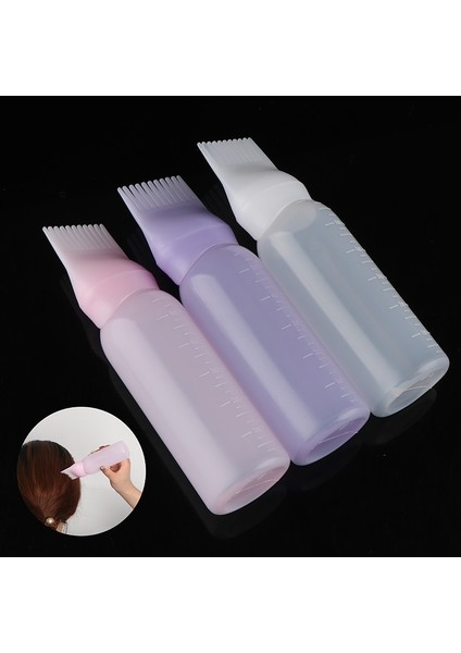Aplikatör Fırçalı Pembe 120 ml Saç Boyası Şişesi Salon Saç Boyama Boyama Şişeleri (Yurt Dışından) modelleri