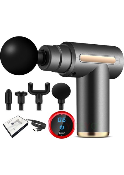 M15DXS-GRI Masaj Tabancası LCD Dijital Vücut Masajı Profesyonel Elektrikli Derin Doku Masajı Boyun Vücut Masajı Gevşeme Fasyal Tabancası (Yurt Dışından) fırsatları