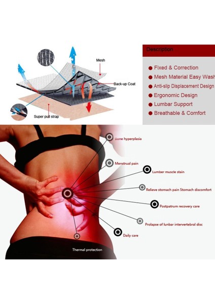 Bel Için M 80-98CM Tcare M - 4xl Ayarlanabilir Turmalin Kendinden Isıtma Manyetik Terapi Sırt Bel Desteği Kemer Bel Desteği Masaj Bandı Sağlık (Yurt Dışından) modelleri