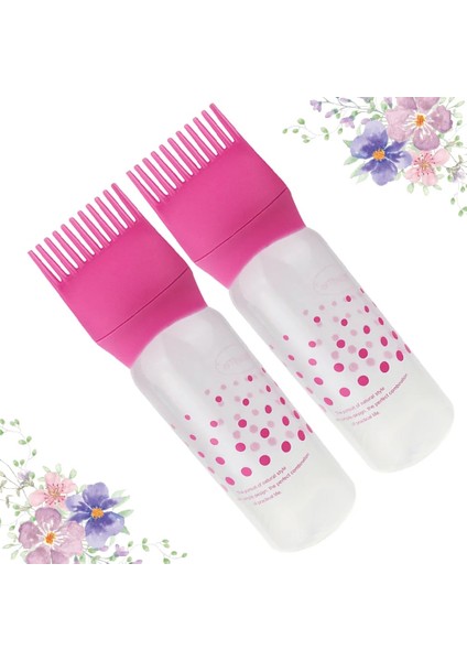 Pembe Saç Şişesi Aplikatör Tarak Boya Kök Yağı Fırça Şişeleri Sıkma Boyama Saç Derisi Renk Dağıtıcı Çok Ölçekli Mini Salon Tonu Yağlama (Yurt Dışından) fiyatları