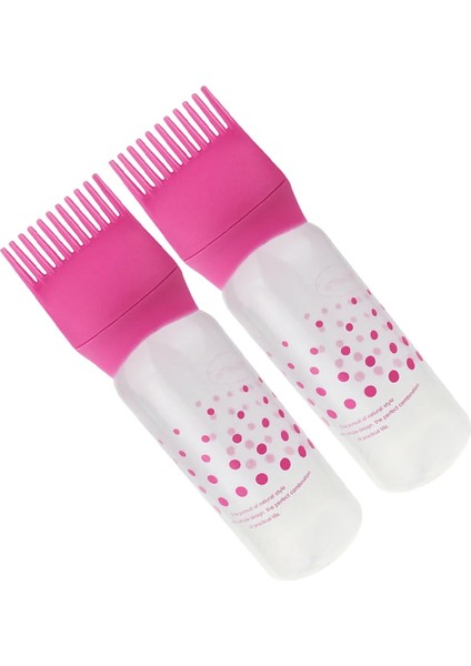 Pembe Saç Şişesi Aplikatör Tarak Boya Kök Yağı Fırça Şişeleri Sıkma Boyama Saç Derisi Renk Dağıtıcı Çok Ölçekli Mini Salon Tonu Yağlama (Yurt Dışından) modelleri