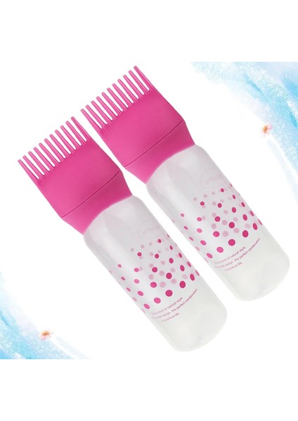 Pembe Saç Şişesi Aplikatör Tarak Boya Kök Yağı Fırça Şişeleri Sıkma Boyama Saç Derisi Renk Dağıtıcı Çok Ölçekli Mini Salon Tonu Yağlama (Yurt Dışından) indirimleri