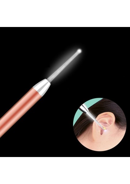 Mavi 1 Adet LED El Feneri Earpick Bebek Kulak Temizleyici Penlight Kaşık Temizleme Kulak Küreti (Yurt Dışından)