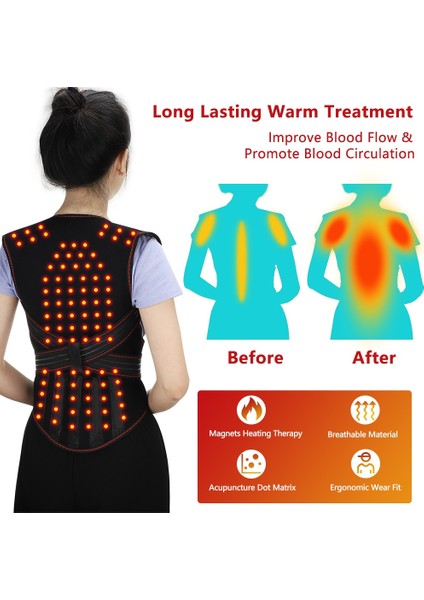 118 Adet Mıknatıslar M Kendinden Isınma Sırt Desteği Bel Desteği Manyetik Isıtma Düzeltici Terapi Kemeri Geri Duruş Düzeltici Omurga Geri Bel Kemeri (Yurt Dışından) fırsatları