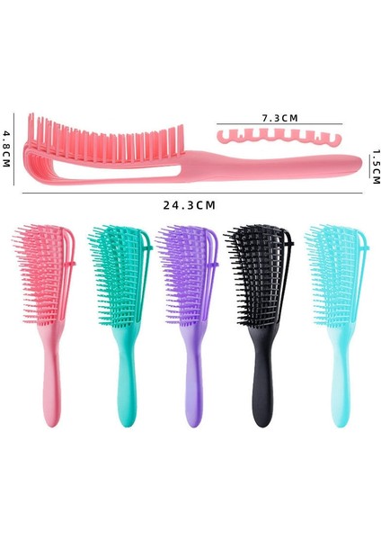 Mor 1 Adet Dolaşık Açıcı Saç Fırçası Saç Derisi Masaj Saç Combs Kıvırcık Saç Fırçası Dolaşık Açıcı Saç Fırçaları Kadın Erkek Berber Aksesuarları (Yurt Dışından)