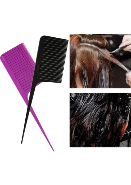 D3 Şeker Renk Kuaförlük Saç Boyası Tarak Saç Vurgulamak Tarak Saç Bakım Fırçası Salon Malzemeleri Anti-Statik Şekillendirici Araçları Plastik Tarak (Yurt Dışından) modelleri