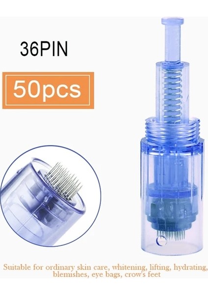 50 Adet 100/50/10 Adet Microneedling Cilt Bakım Kalemi Vidalı Iğne Kartuşu Microneedle Kartuşu Microneedle Dermapen Mikro Iğne Ucu (Yurt Dışından)