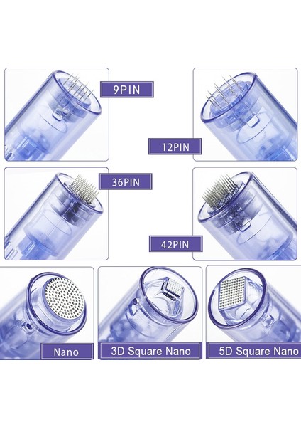 50 Adet 100/50/10 Adet Microneedling Cilt Bakım Kalemi Vidalı Iğne Kartuşu Microneedle Kartuşu Microneedle Dermapen Mikro Iğne Ucu (Yurt Dışından)
