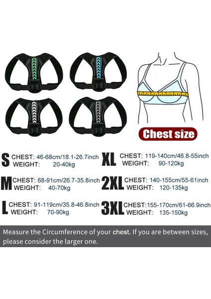 A - Siyah Yeşil 3xl Tcare Sırt Duruş Düzeltici Korse Ayarlanabilir Unisex Sırt Desteği Klavikula Omurga Sırt Omuz Bel Duruş Düzeltme (Yurt Dışından) fırsatları