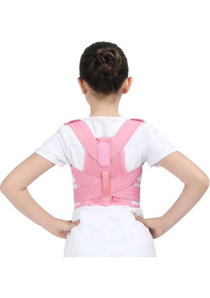 Pembe S Çocuk Geri Duruş Düzeltici Ortopedik Korse Omuz Bel Desteği Düzeltme Çocuklar Gençler Için Üst Kemer Düzeltin (Yurt Dışından)