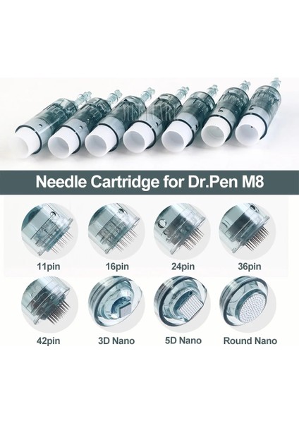 20 Adet 11PIN M8 Dr.pen M8 Dr. Kalem Için Iğne Kartuşları Micronneedle Mezoterapi Mikro Iğne Microneedling 11PIN 16PIN 36PIN 42PIN 5dpin (Yurt Dışından) fırsatları
