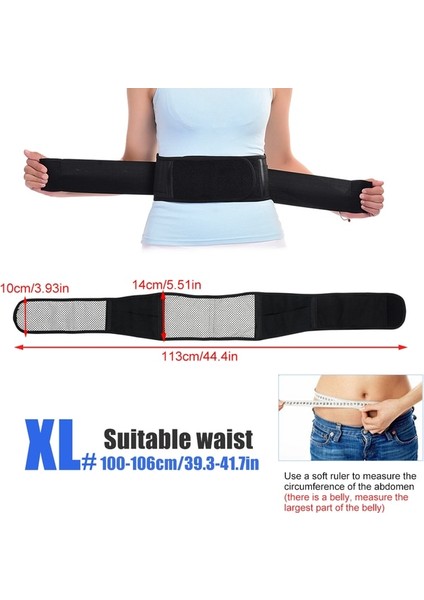 Xl Tcare Ayarlanabilir Bel Turmalin Kendinden Isıtma Manyetik Terapi Geri Bel Destek Kemeri Bel Desteği Masaj Bandı Sağlık (Yurt Dışından)