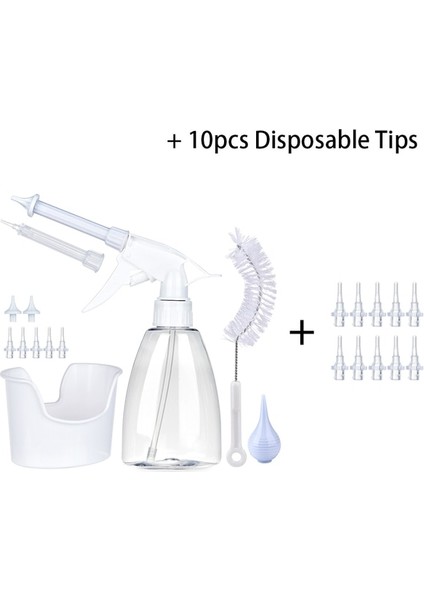 Kulak Temizleyici 10 Ipuçları 300 ml Kulak Temizleyici Balmumu Temizleme Aracı Sprey Şişesi ile Şırınga Yetişkinler ve Çocuklar Için Taşınabilir Kulak Suyu Sulama Yıkama Sistemi (Yurt Dışından)