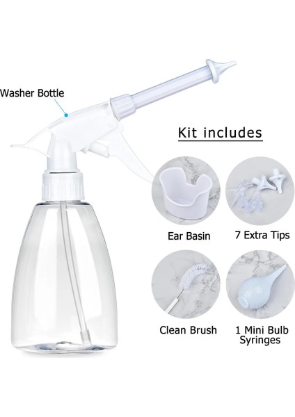 Kulak Temizleyici 10 Ipuçları 300 ml Kulak Temizleyici Balmumu Temizleme Aracı Sprey Şişesi ile Şırınga Yetişkinler ve Çocuklar Için Taşınabilir Kulak Suyu Sulama Yıkama Sistemi (Yurt Dışından) fırsatları