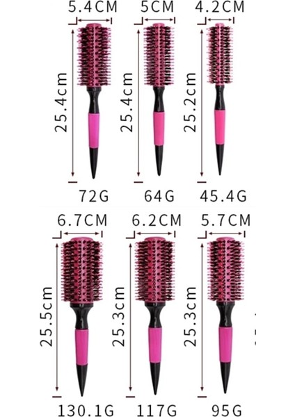 No.16 6 Boyutları Ahşap Yuvarlak Saç Tarak Profesyonel Naylon Kıl Alüminyum Tüp Kıvırma Kuaför Haddeleme Tarak Ev Tarzı Seti (Yurt Dışından) modelleri